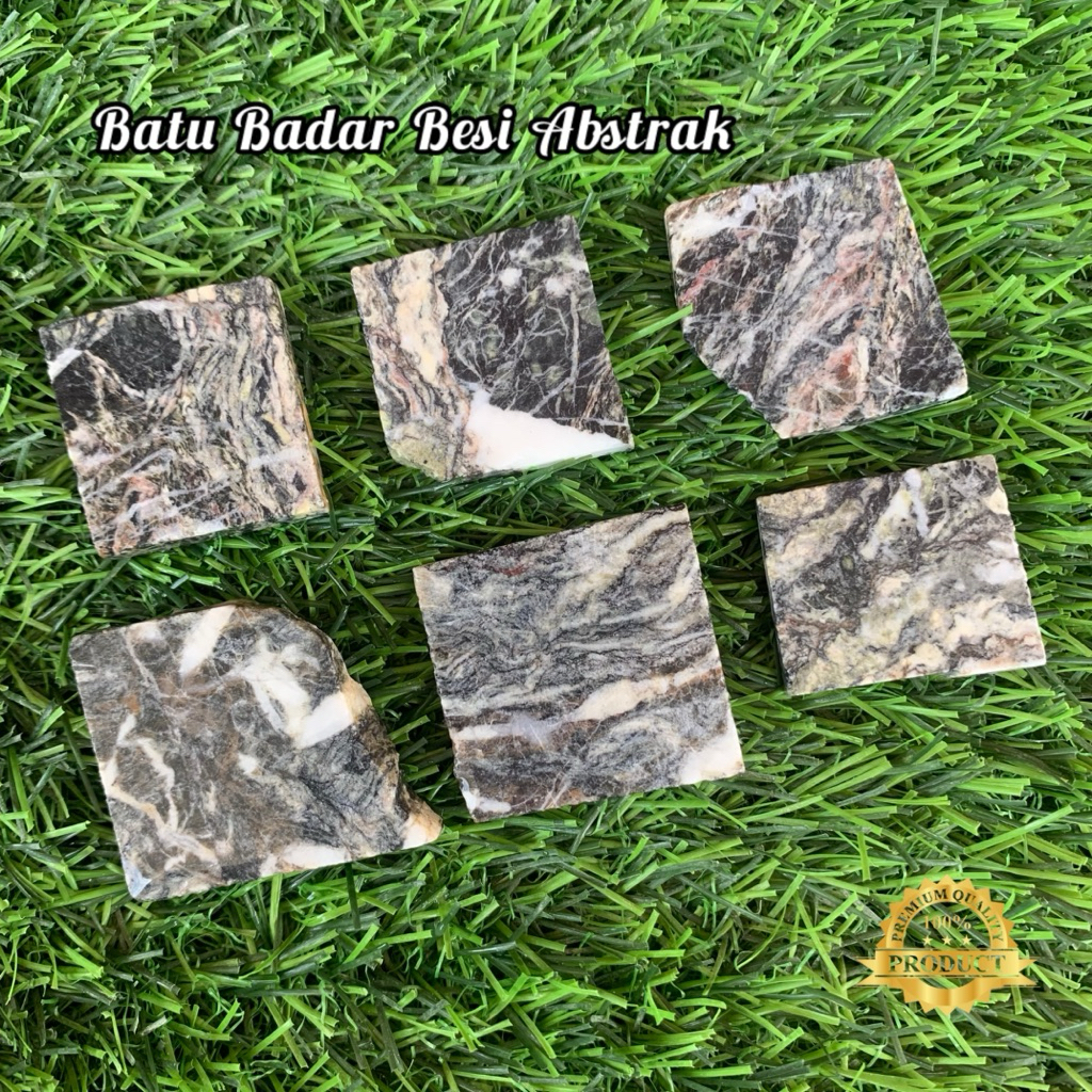 Bahan Batu Badar Besi Abstrak Asli Natural / Bongkahan Batu Badar Besi Abstrak / Lempengan Batu Bada