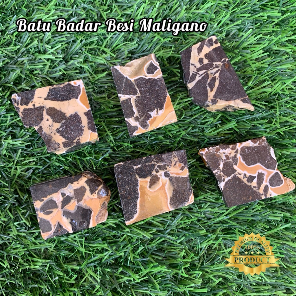 Bahan Batu Badar Besi Maligano Asli Natural / Bongkahan Batu Badar Besi Maligano / Lempengan Batu Ba
