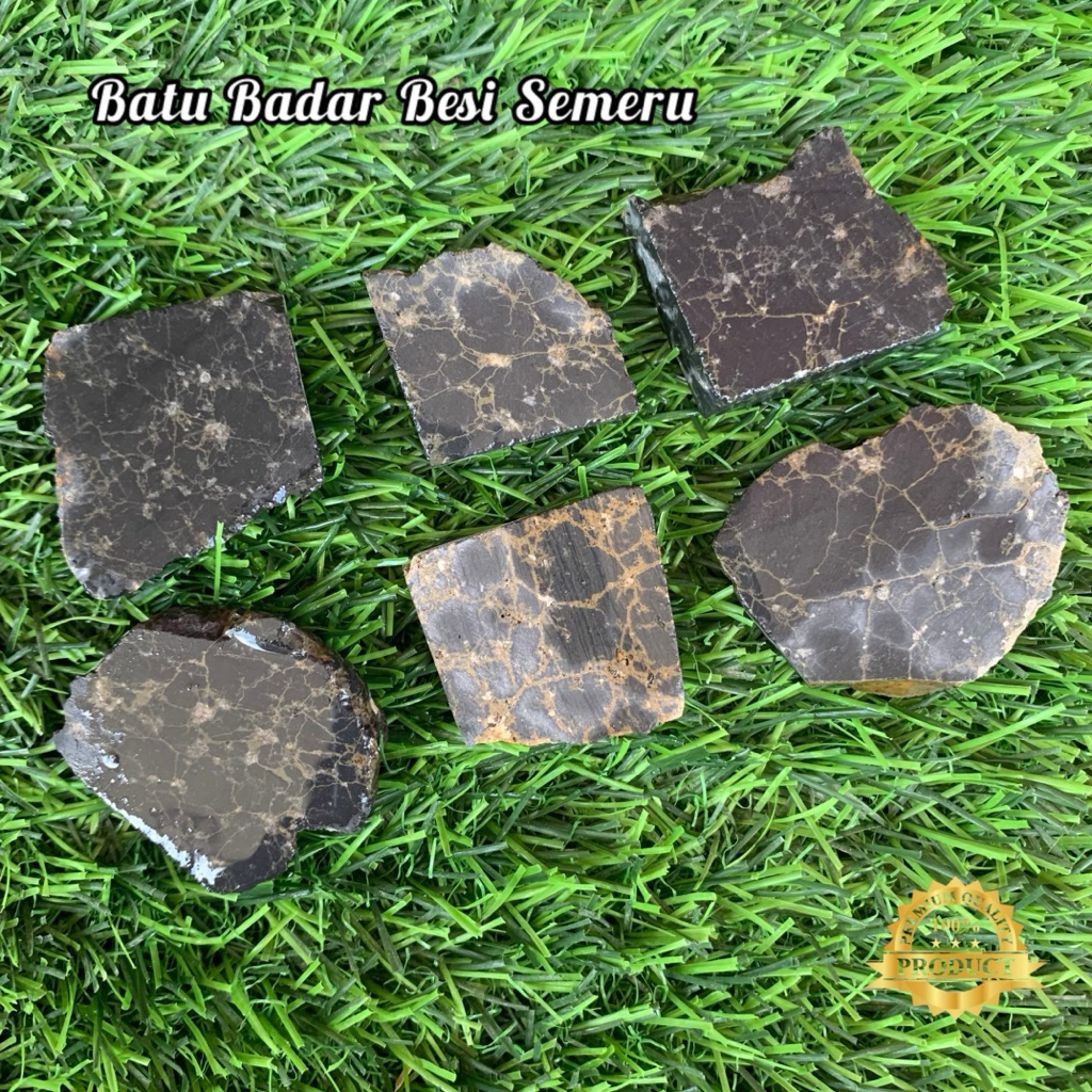 Bahan Batu Badar Besi Semeru Asli Natural / Bongkahan Batu Badar Besi Semeru / Lempengan Batu Badar 