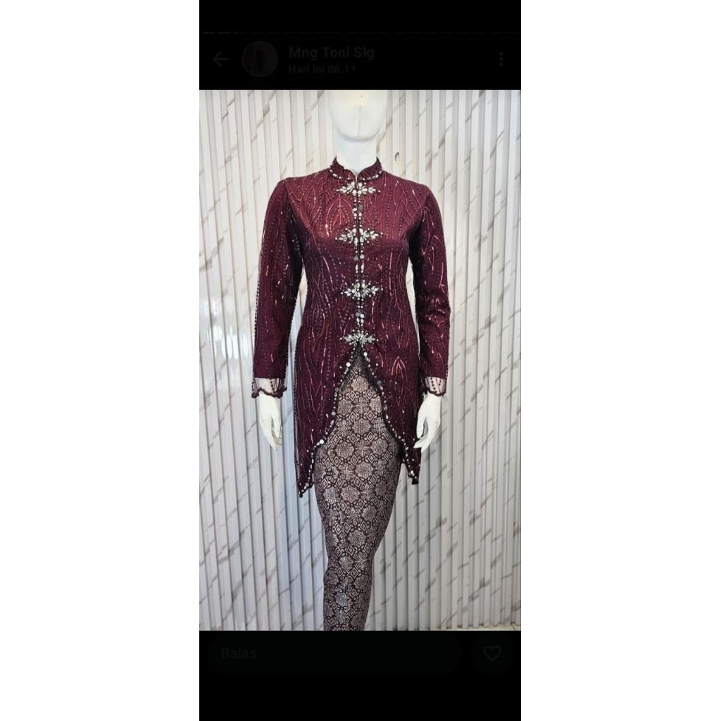 kebaya laura/kebaya wisuda/kebaya payet modern/kebaya pernikahan/kebaya lamaran/kebaya acara keluarg