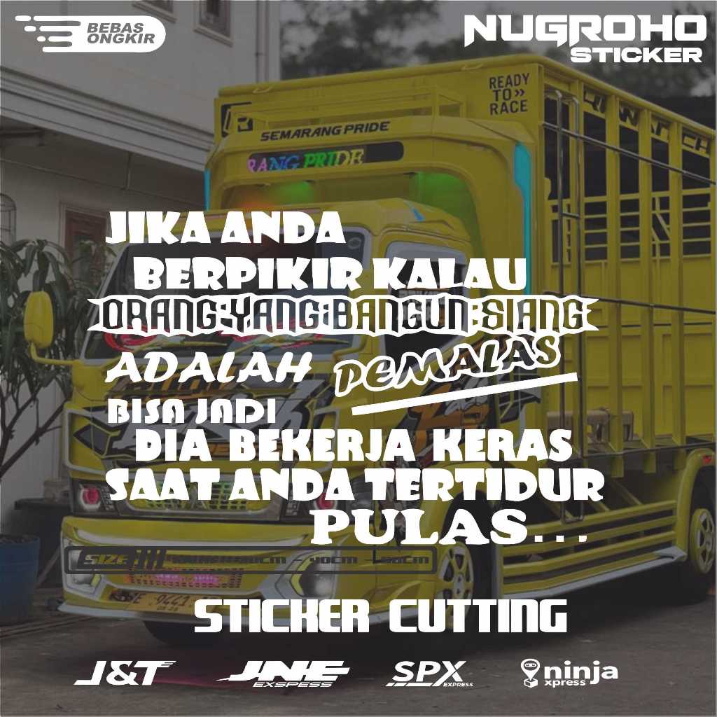 Stiker Mobil Variasi Terbaru Tulisan Kata-Kata JIKA ANDA Cutting Sticker Untuk Kaca Body Samping/Bel