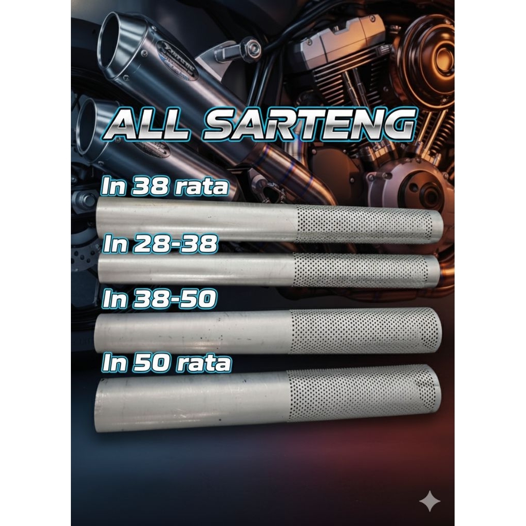 saringan knalpot sarteng beat Vario 125 150 160 PCX 160 aerox NMAX MIO Inlet 38 rata Inlet 28-38 inl