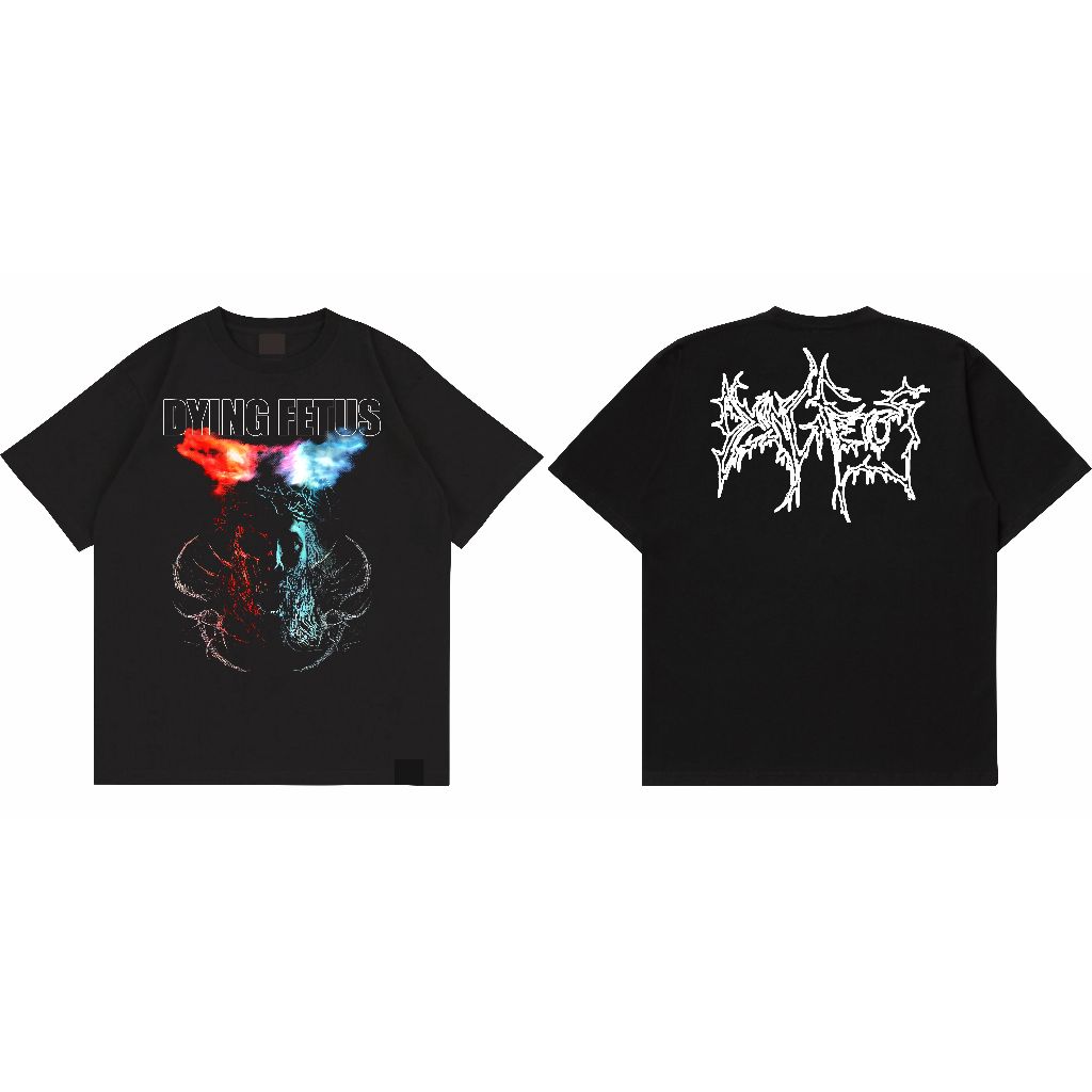 Musicislikemagic - T-shirt Band Dying Fetus Font Putih