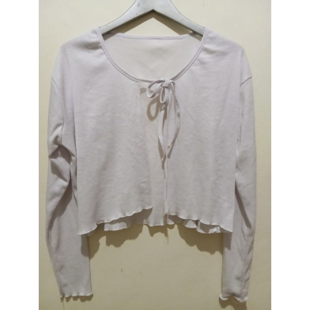 preloved cardigan putih
