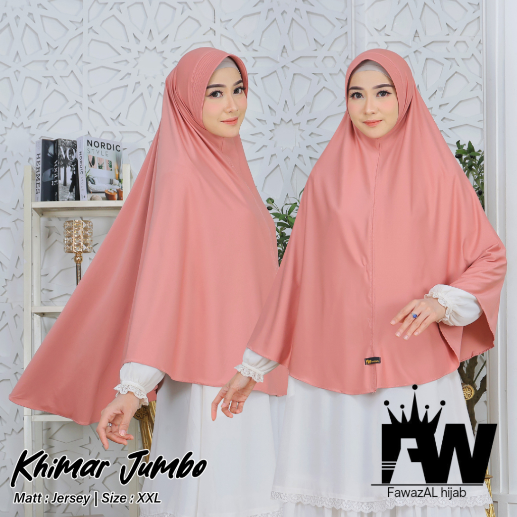 Premium Khimar Hijab Jersey Adem XL Syari Jumbo