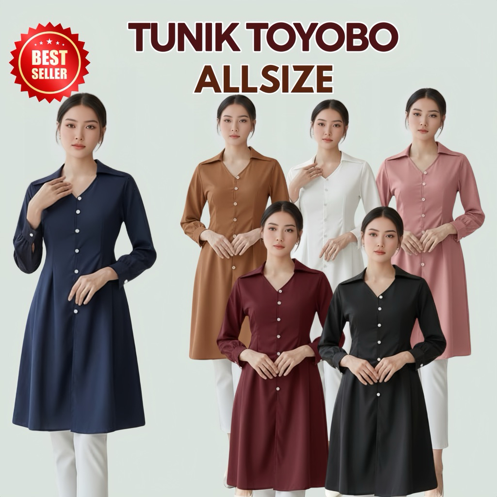 TUNIK KATUN MEWAH KEKINIAN TUNIK PREMIUM KATUN TOYOBO