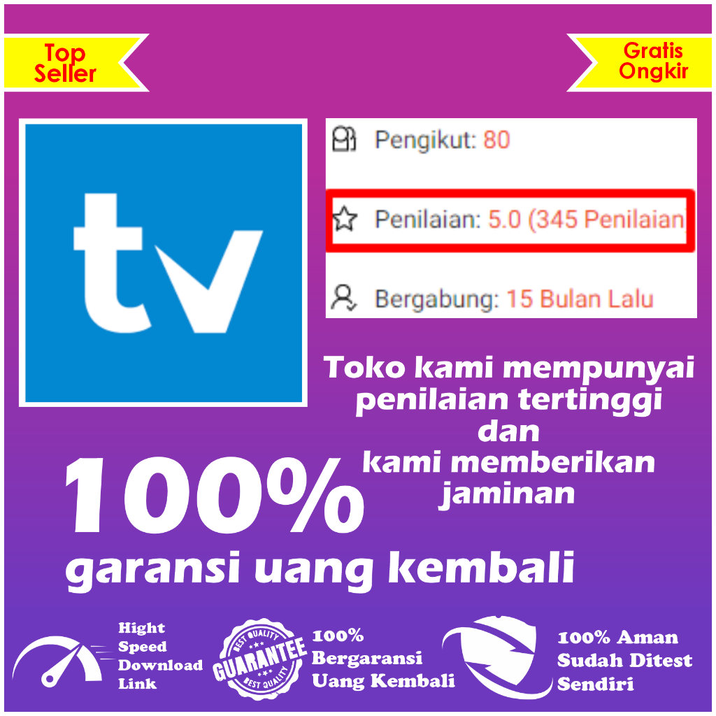 [PROMO BELI 1 GRATIS 1 TivimateAPLIKASI NONTON TV DI HP STB TV ANDROID LIFETIME Andoid Premium No Tr