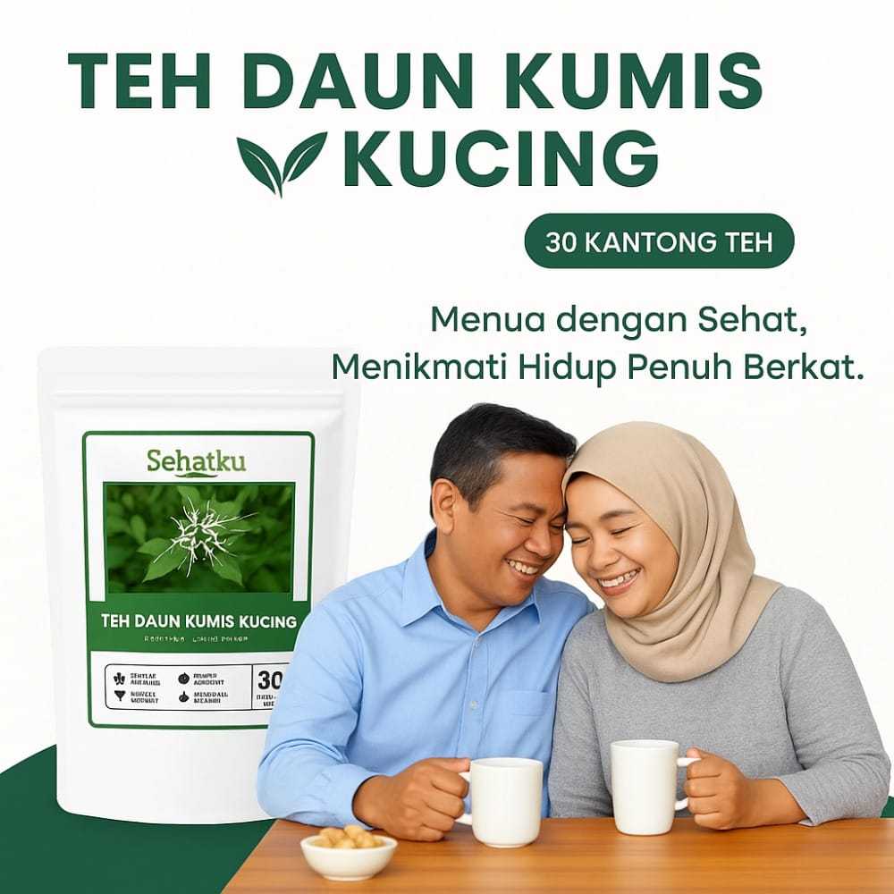 Teh Daun Kumis Kucing Original | Teh Kumis Kucing 30 Tea Bag Ginjal Sehat Asli