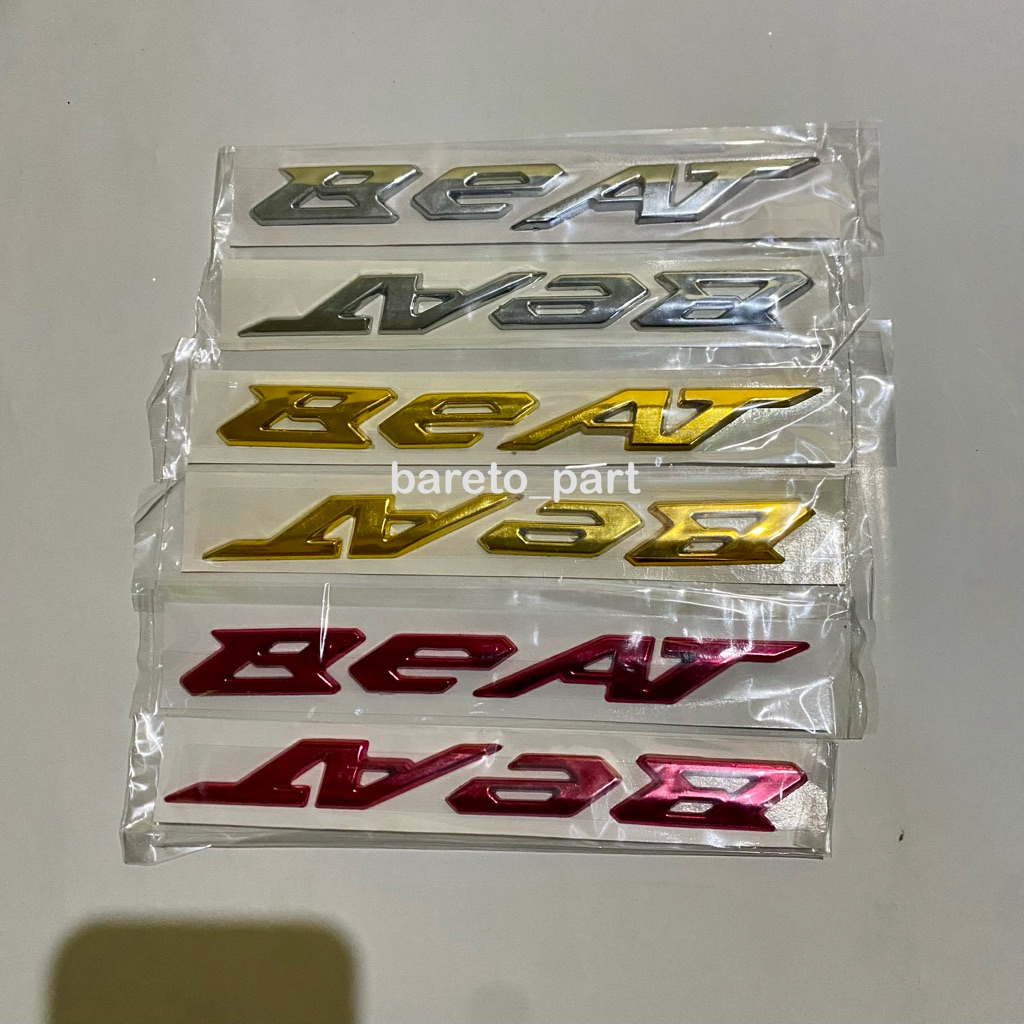 Emblem beat timbul / emblem logo beat / emlem tulisan beat / emblem beat variasi / emblem beat / log
