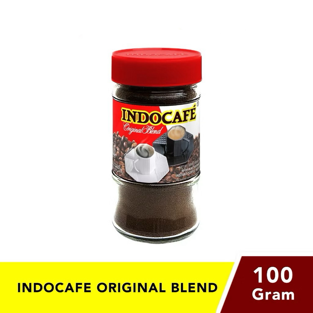 Kopi Indocafe Original Blend Jar 100 GR Botol Kaca