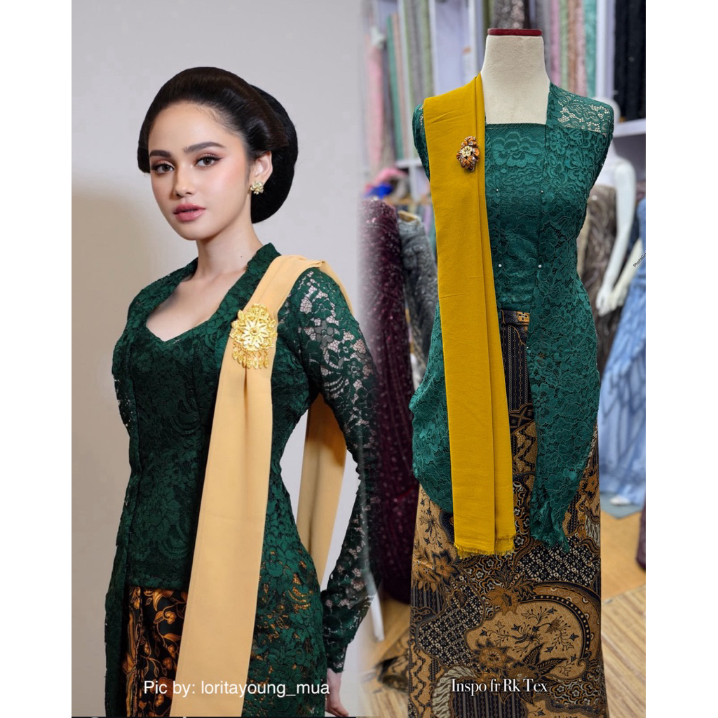 SET KEBAYA BROKAT / 1 set brokat kebaya / bahan kain brokat