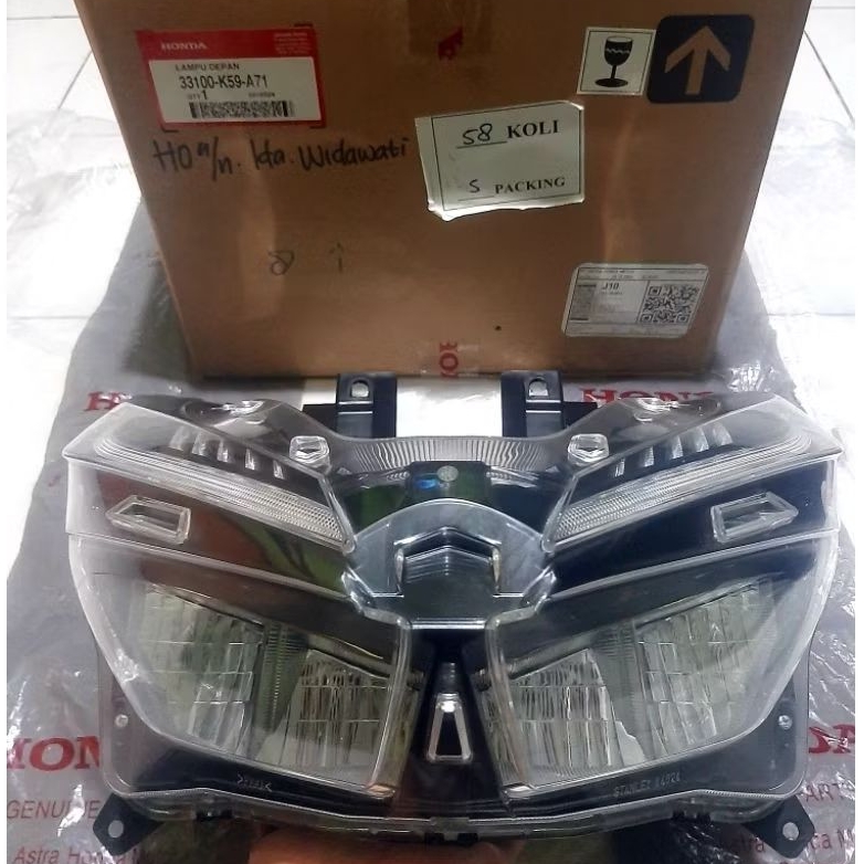 Headlamp reflektor lampu depan honda vario 125 vario 150 new gen1 terbaru original AHM 33100-K59-A71