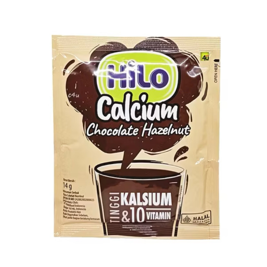 HILO CALCIUM Cokelat Hazelnut || tinggi kalsium dan 10 Vitamin | 1 renteng isi 10