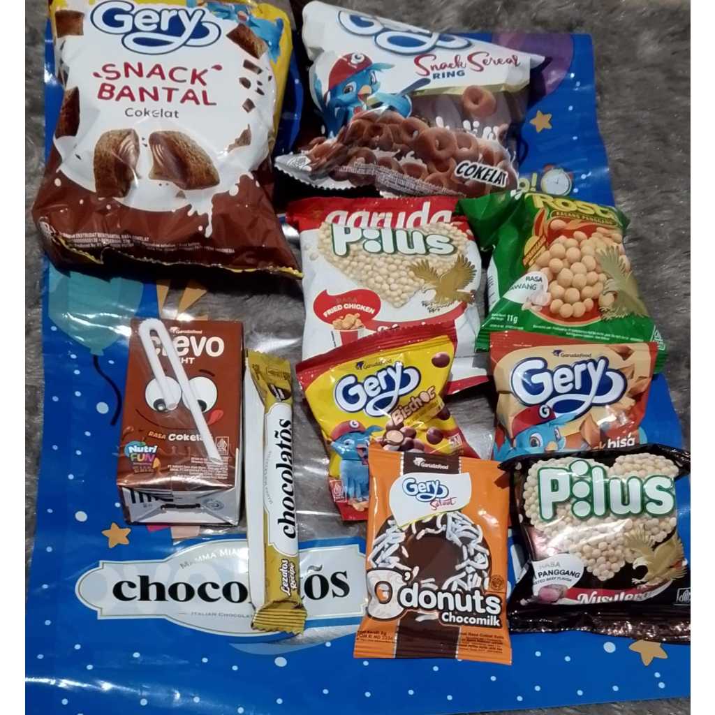 KEMASAN JUMBO COD ECER PAKET SNACK GARUDA KILAT INSTAN SNACK GARUDA GERRY ULANG TAHUN HAMPERS AQIQAH