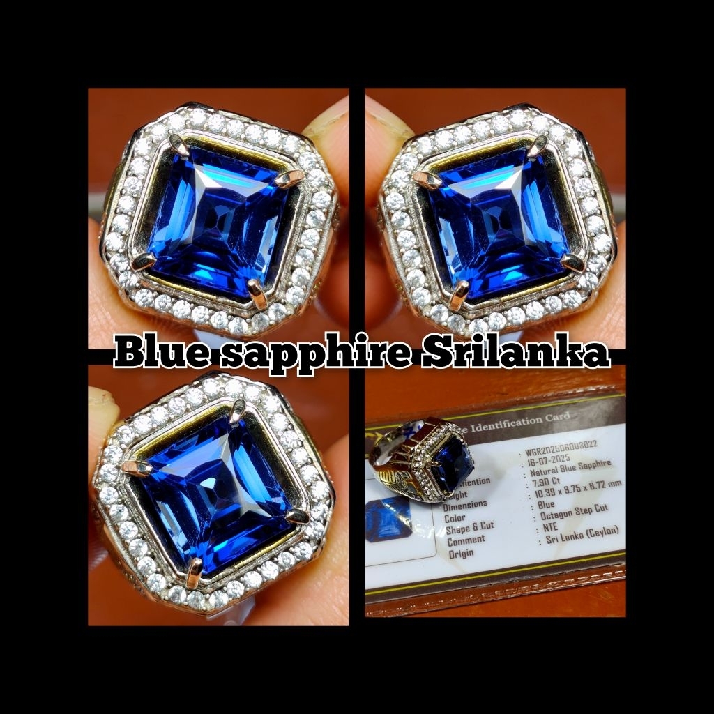 natural permata blue sapphire Srilanka Ceylon NTE