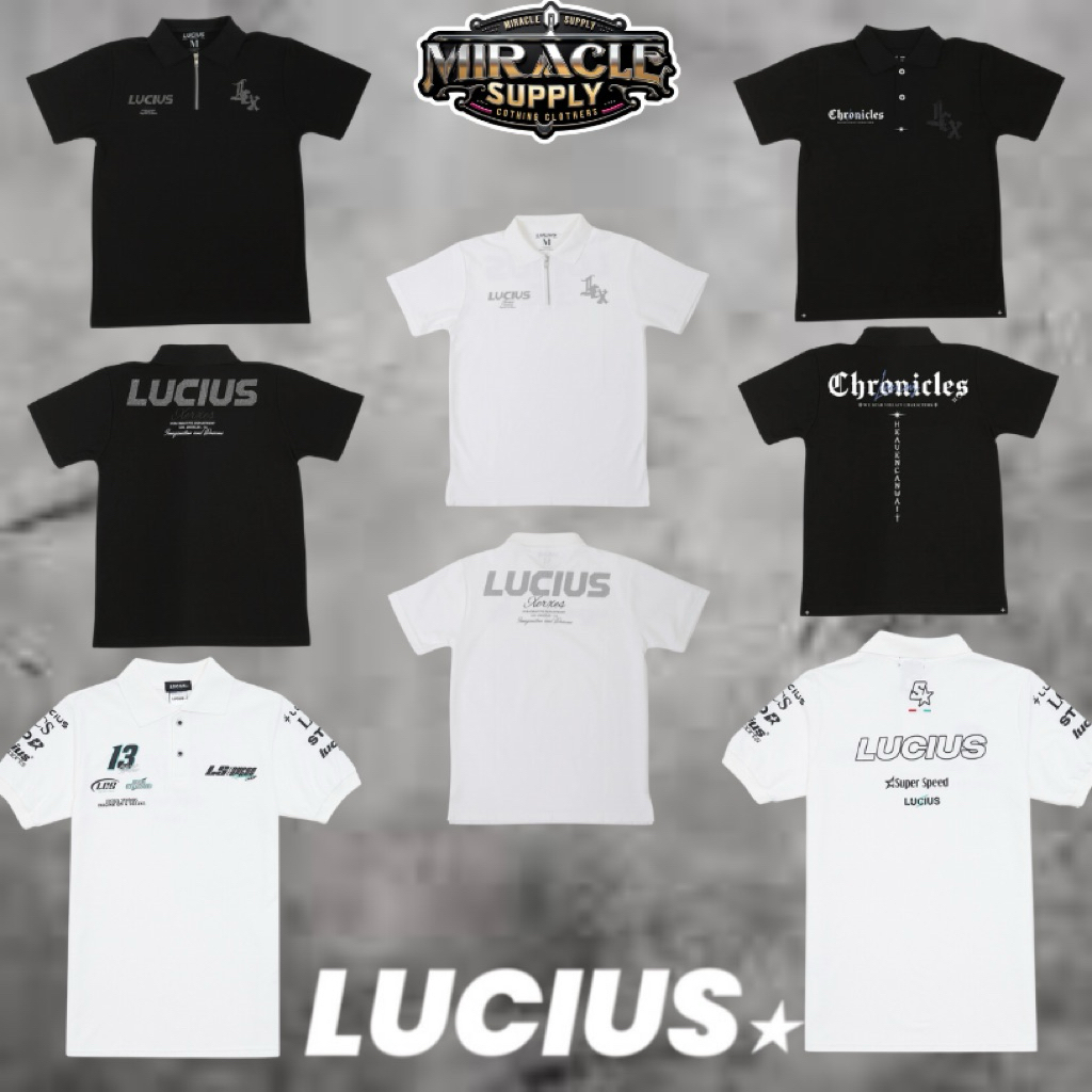 LUCIUS STUDIO [Polo-Shirt Lucius] 100% Original Polo Lucius Crystal Black | Lucius Super Speed | Luc