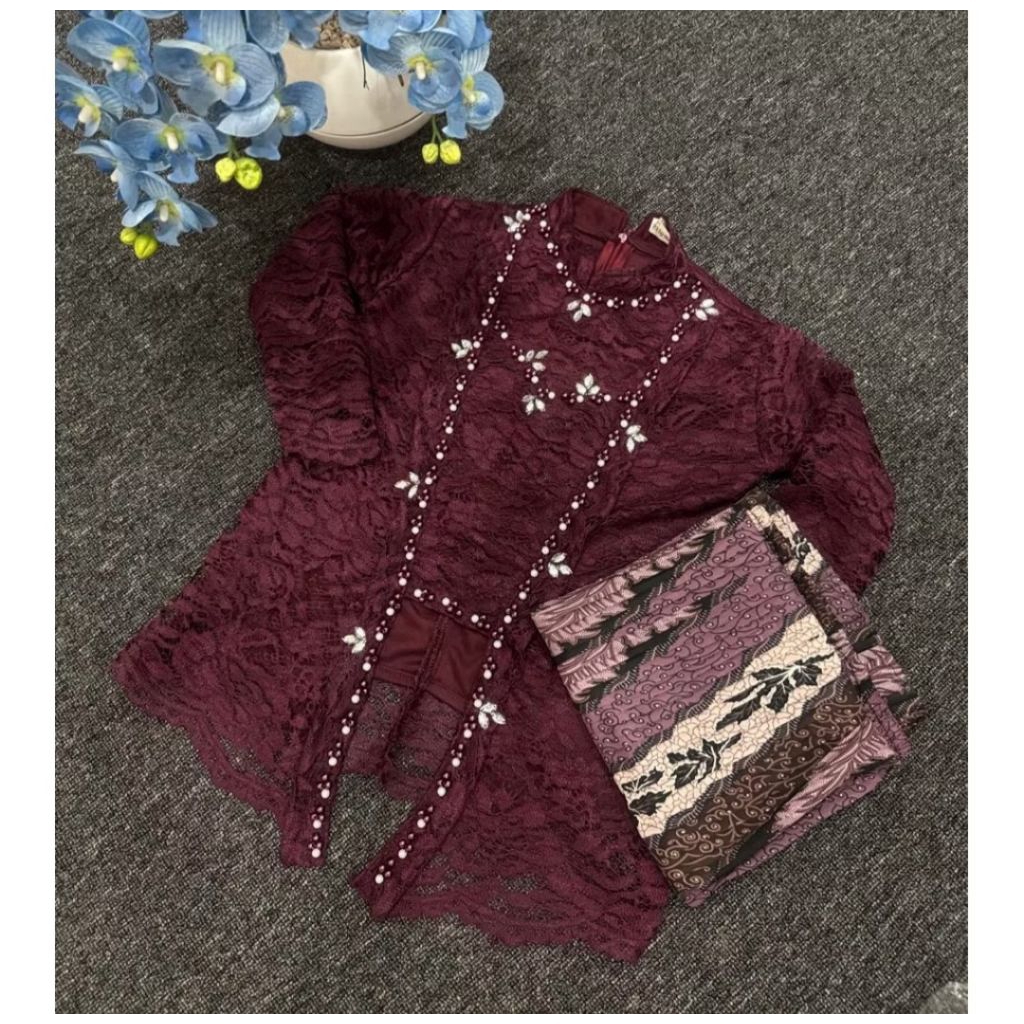 Terbaru Setelan Kebaya Anak Perempuan Kebaya Brukat Anak TK - SD Kebaya Payet Kutu Baru / Baju Kebay