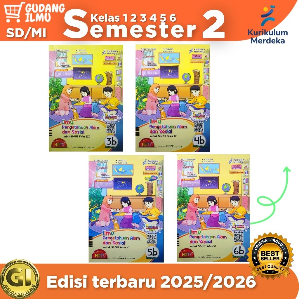 LKS IPAS / IPA & IPS SD/MI kelas 3 4 5 6 Semester 2 l kurikulum merdeka