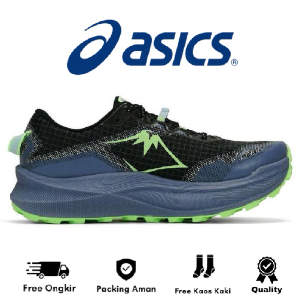 Hiking Shoes Asics Trabuco Max 3 Black Iluminate Green Hiking Shoes