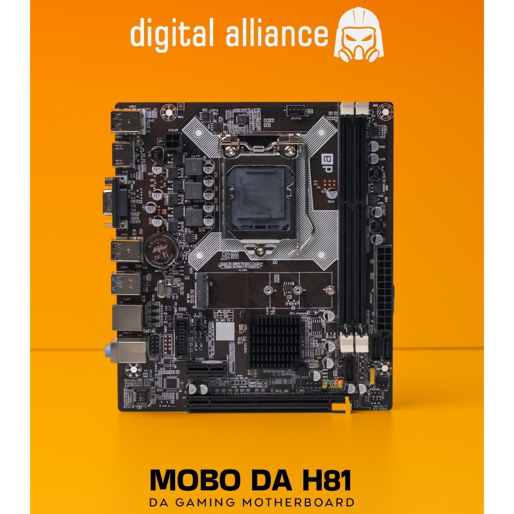 DA gaming Digital alliance Motherboard H81 NVMe LGA 1150  DDR3 HDMI
