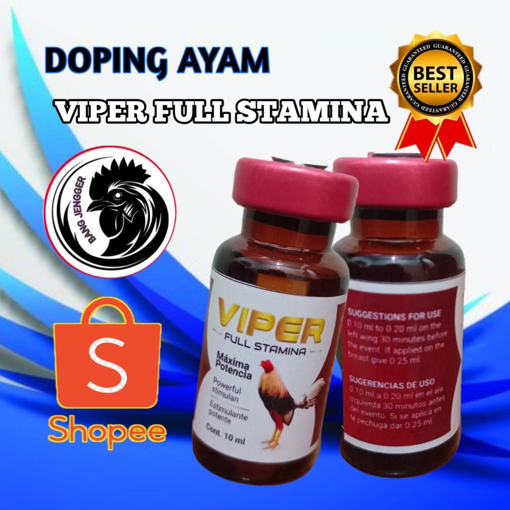 Doping Ayam Suntik VIPER FULL STAMINA Super Ganas Sangat Istimewa Untuk Ayam Laga Taji Pisau