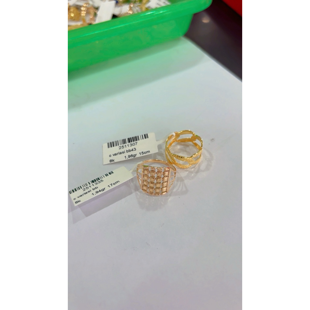 cincin emas kadar 375%