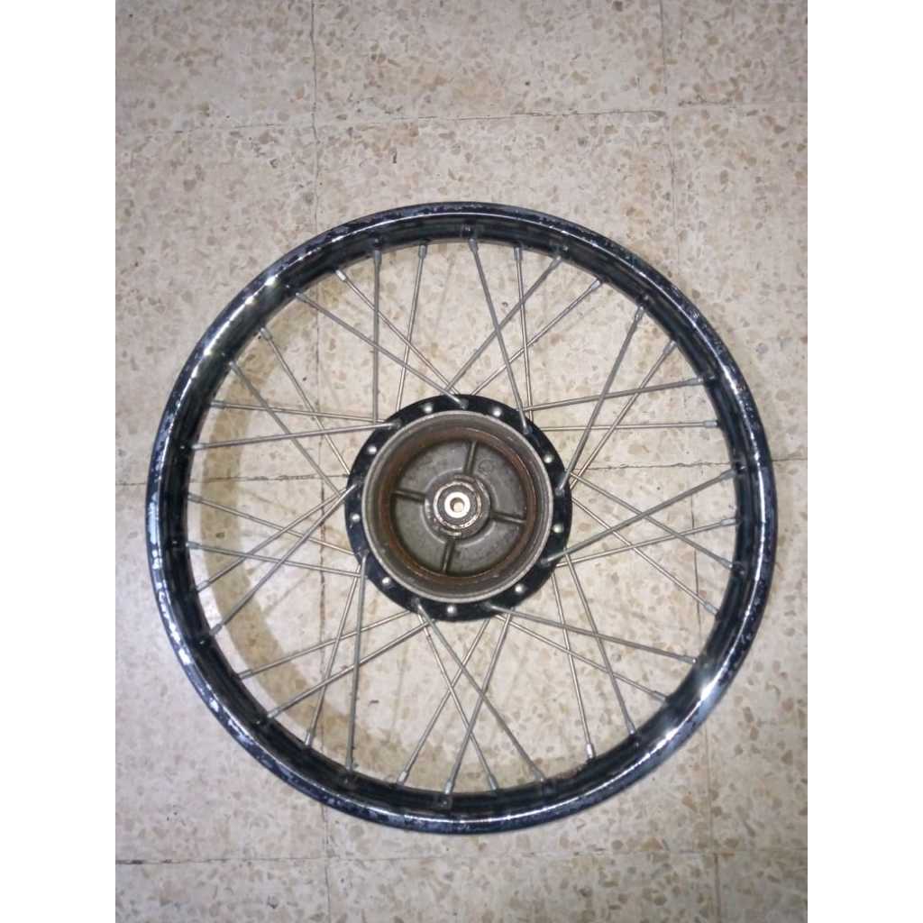 Velg Ruji Depan Yamaha V75 V80 pnp Alfa Sigma L2 RX100 Ring 17 Merk DID Tromol Ori kode 248-00 Bekas