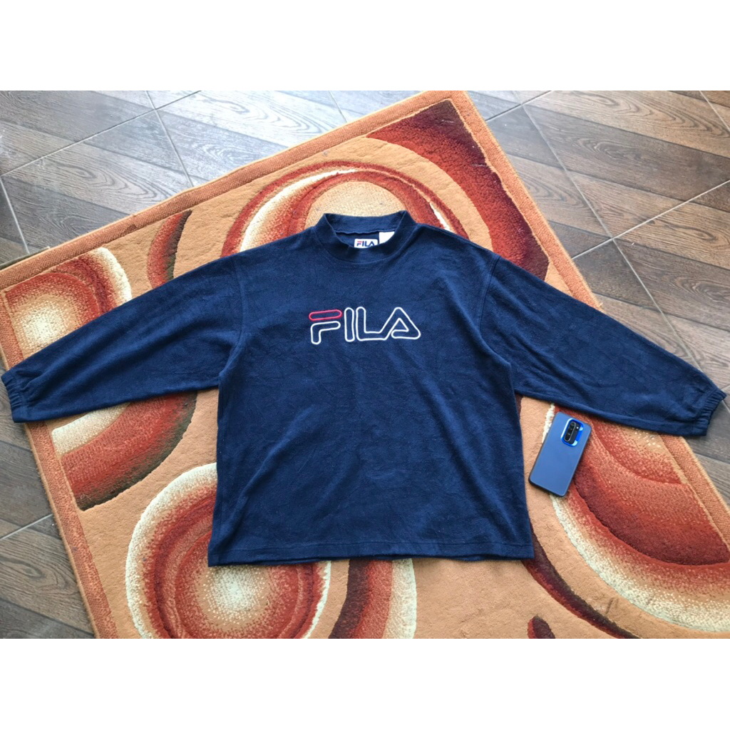 Crewneck/jaket musim dingin polar/fleece Fila embroiderry vtg tag usd.pl