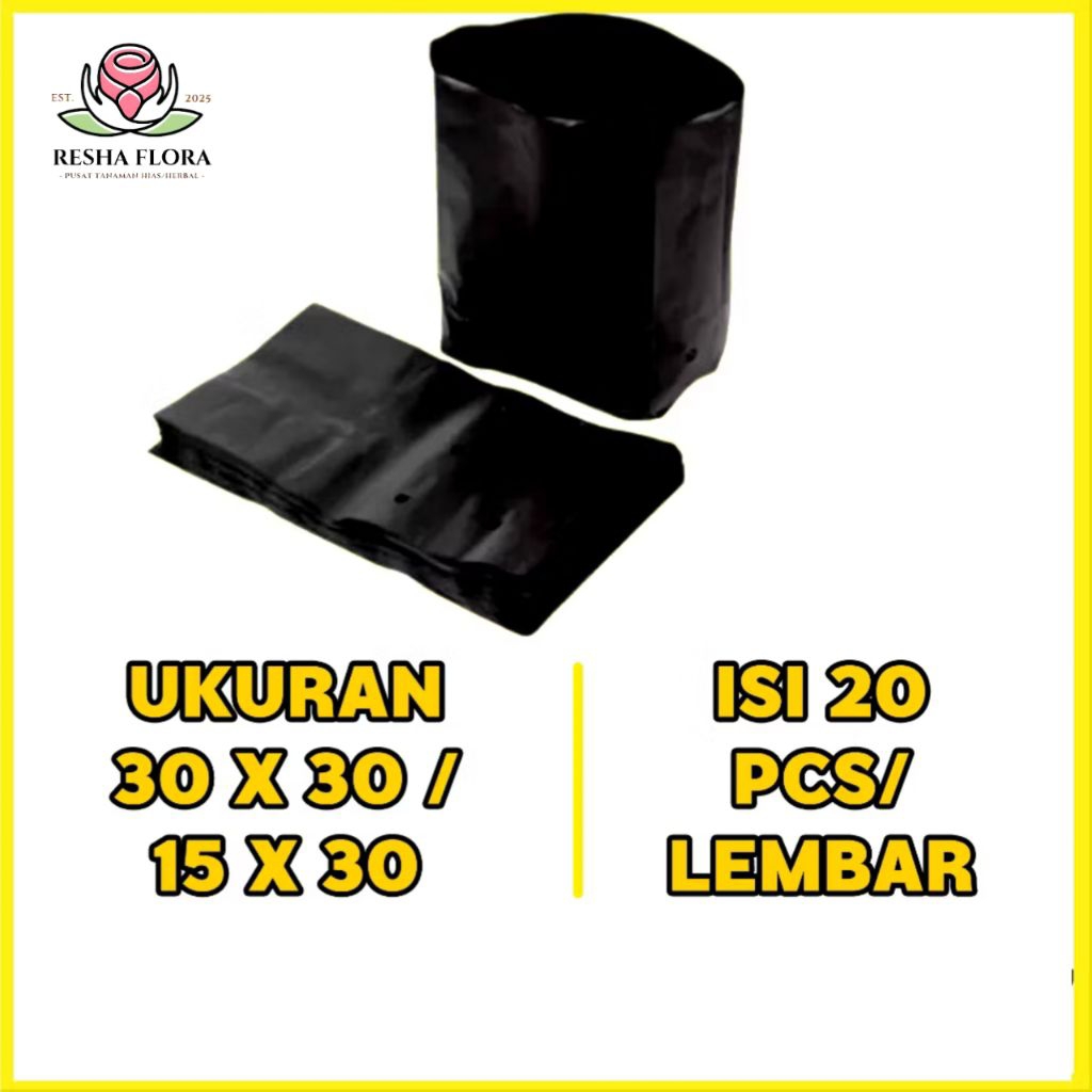 POLYBAG 100 LEMBAR MURAH UKURAN 30X30/30CM POLYBAG BERKUALITAS TEBAL DAN KUAT