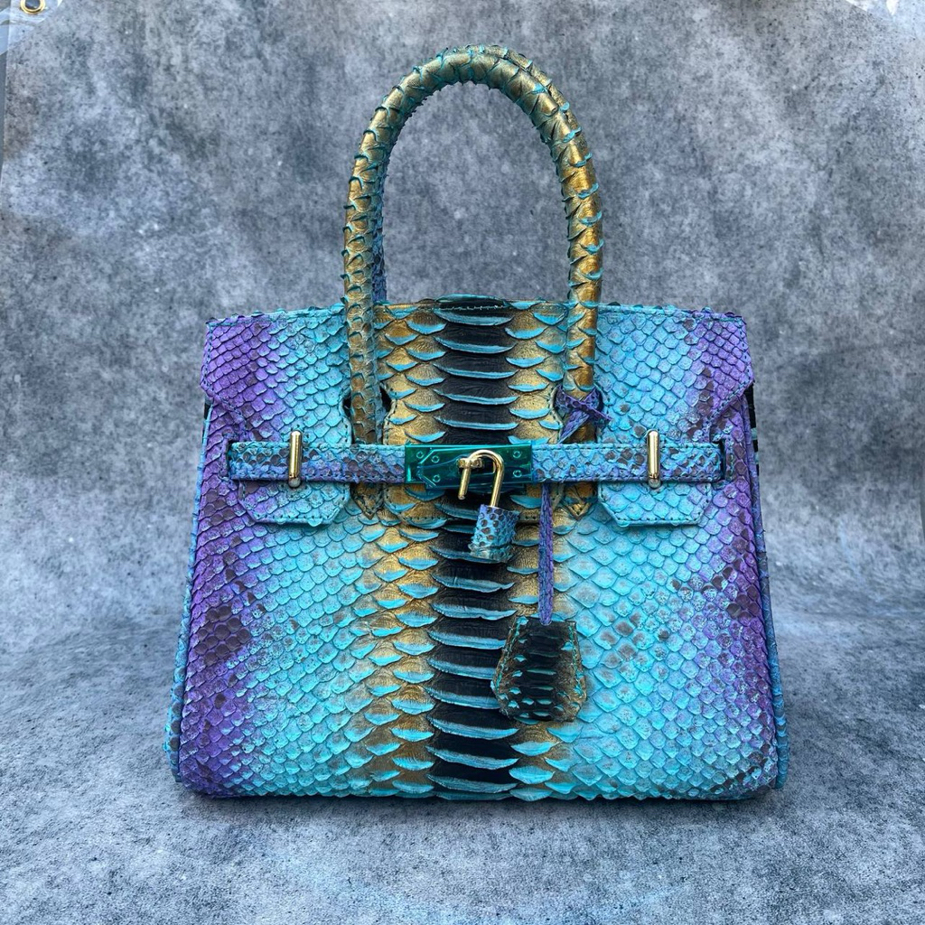 AA LEATHER handlebag/Tas wanita Kulit Ular size 28