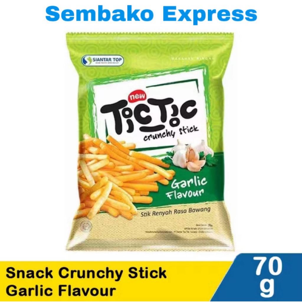 Snack Tictic Crunchy Stick Garlic Flavour 70g – Sembako Express
