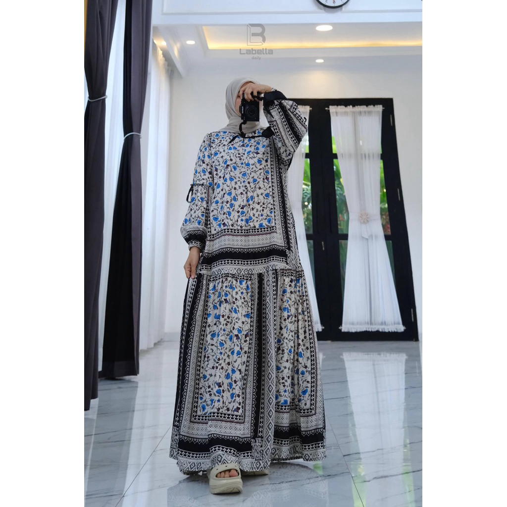 DRESS/ GAMIS TERBARU ORI LABELLA BY KANABA DAILY PART OF ANJANI STORE