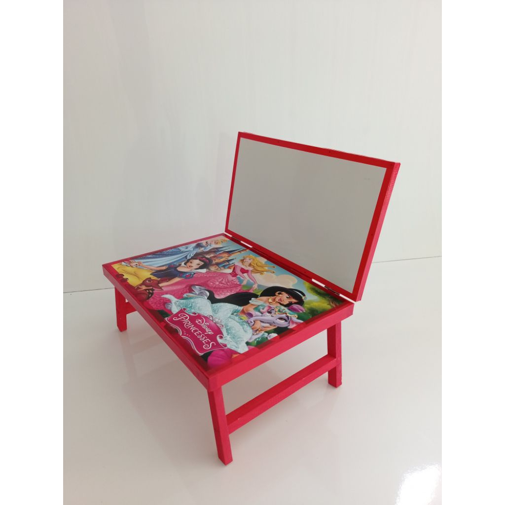 Set Praktis Meja belajar lipat anak TK Furniture anak belajar menulis / Meja belajar bahan kayu