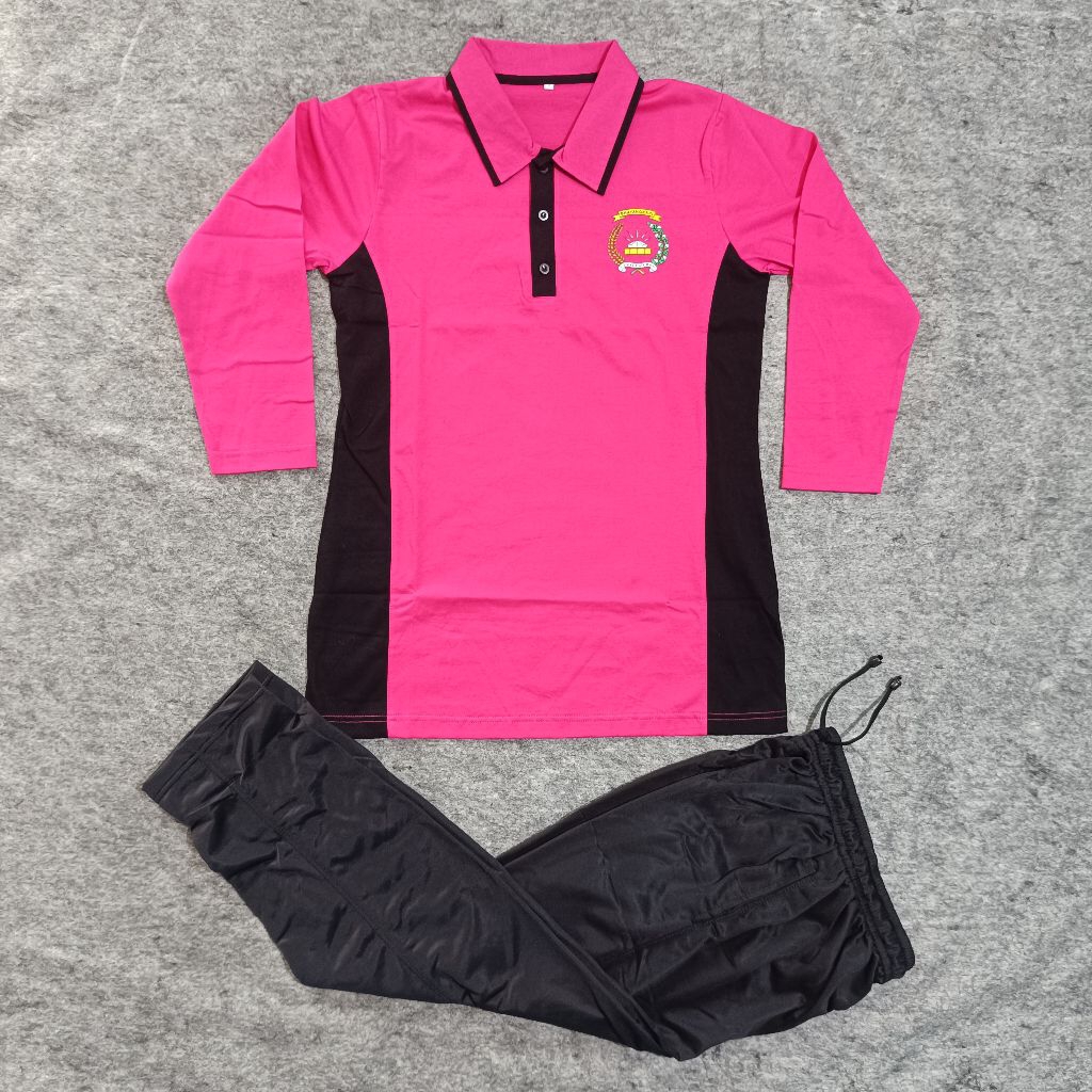 Setelan Olahraga Bhayangkari Pink POLRI / Baju Olga Bhayangkari Pink