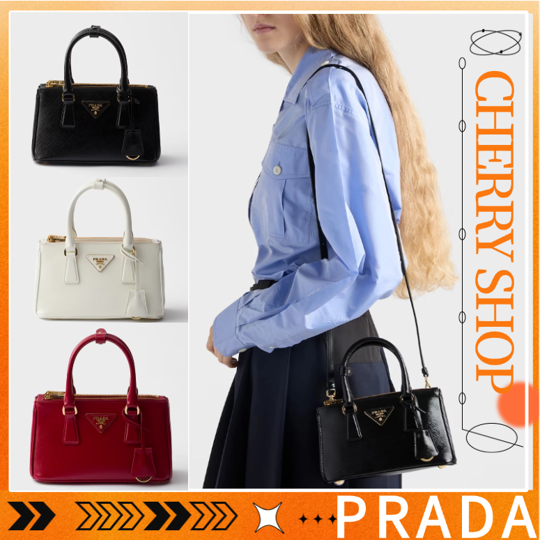 Prada Galleria Saffiano Leather Mini Handbag / Tas Tangan Mini Kulit Prada Galleria Saffiano