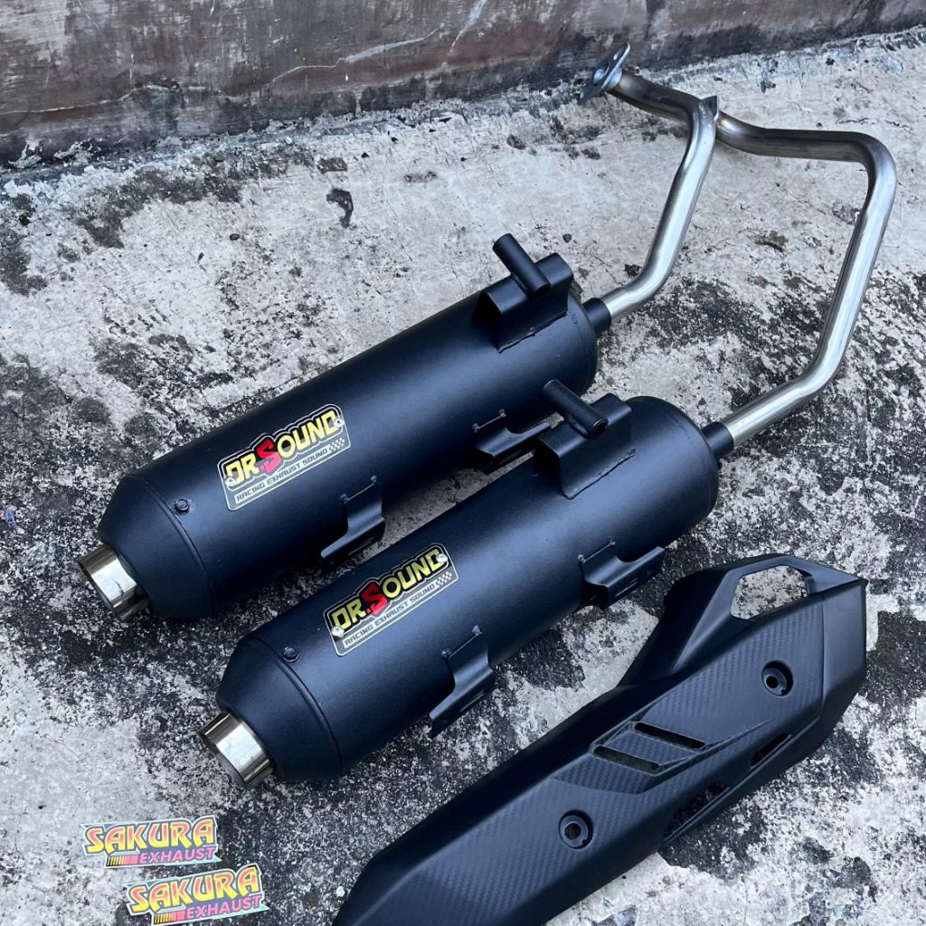 Knalpot Standar Racing DR.SOUND Copy Cms Inlet 26-28 out 32 Fullset Matic VARIO BEAT MIO SCOOPY NMAX