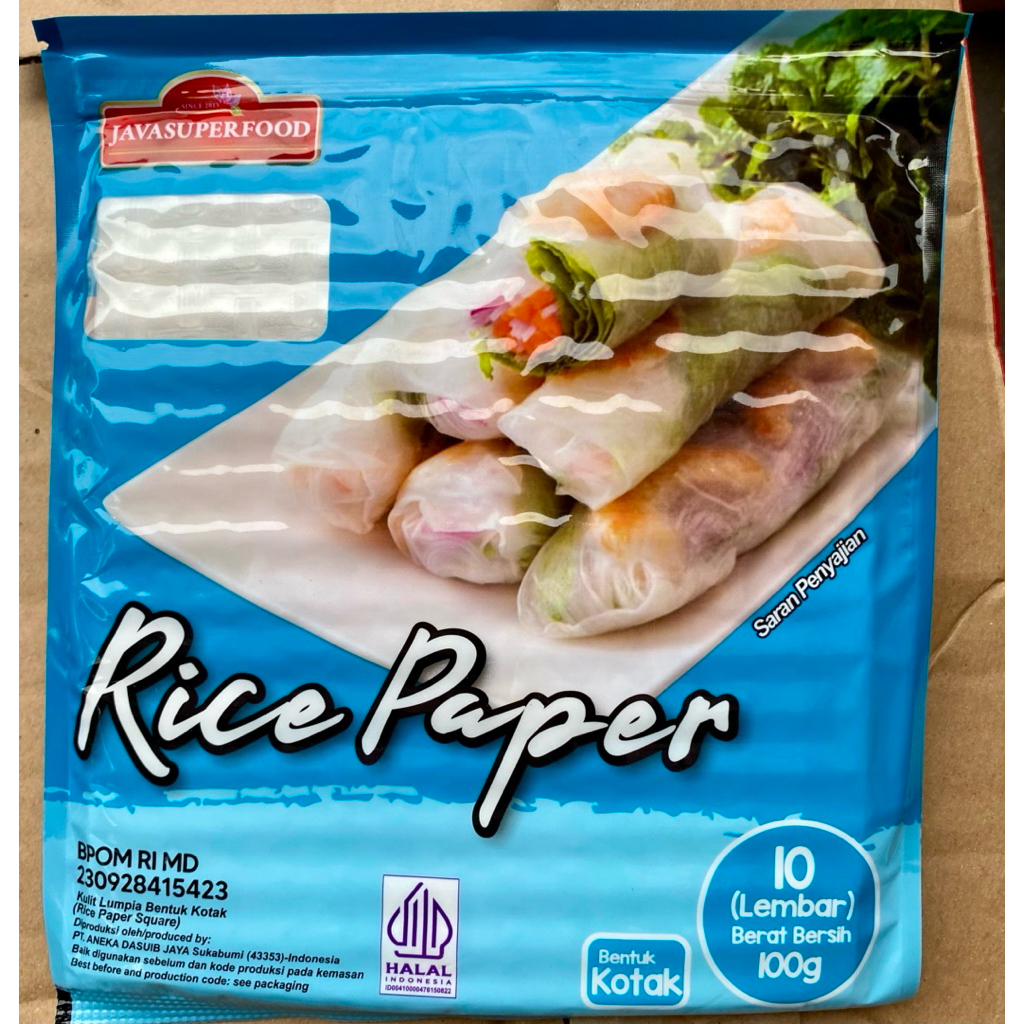 Ricepaper rice paper kotak kulit lumpia vietnam salad kulit samyang roll termurah