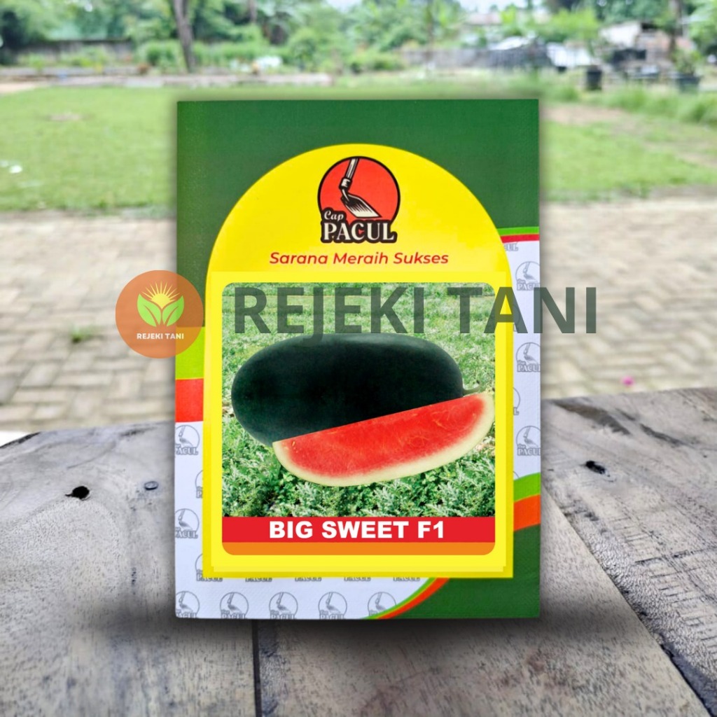 Benih semangka inul merah Cap Pacul Big Sweet F1 ISI 500 BIJI Terlaris