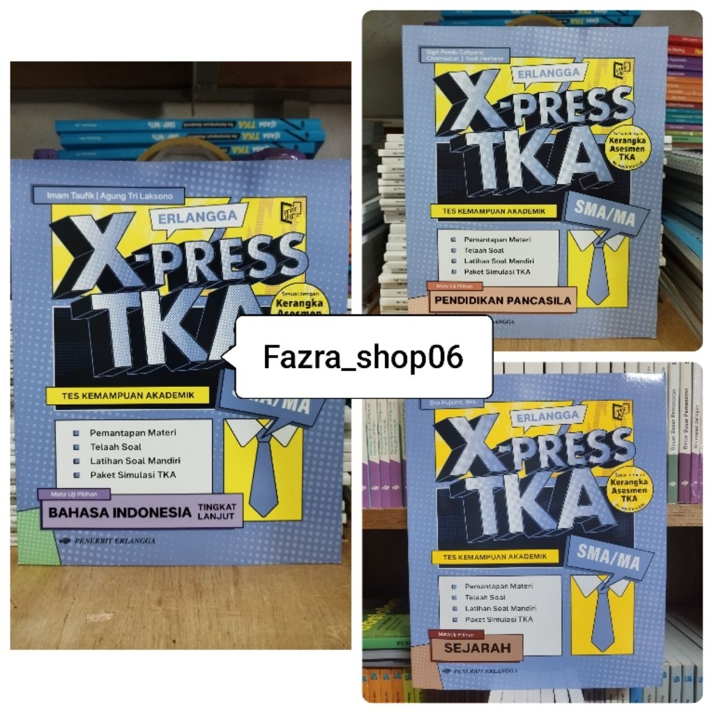 NEW & ORI Buku Erlangga X-Press TKA B. Indonesia Lanjut, Pendidikan Pancasila, Sejarah SMA MA 2026 E
