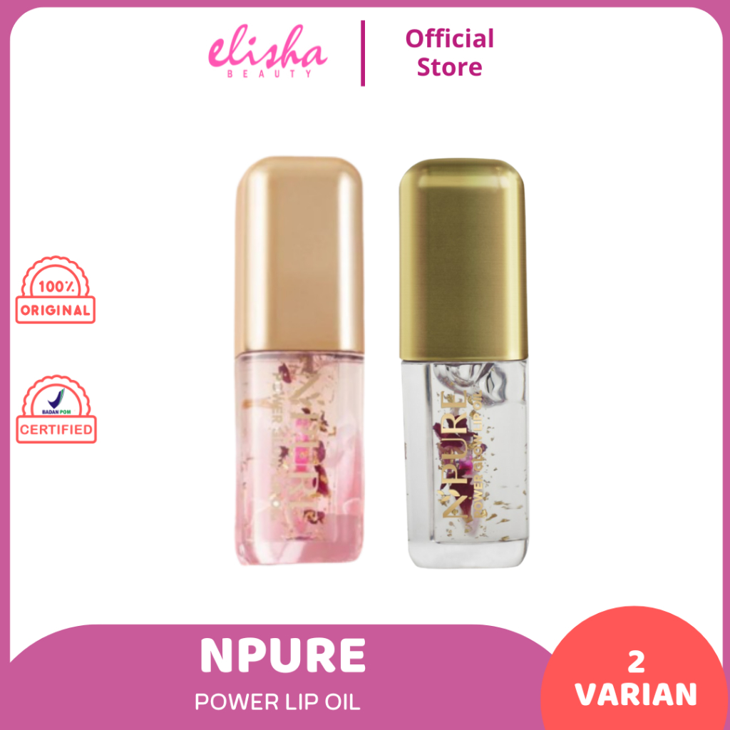 LIP POWER GLOW OIL - NPURE Power Glow Lip Oil / Lip Gloss / Lip Base / Lip Topper / Pelembab Bibir