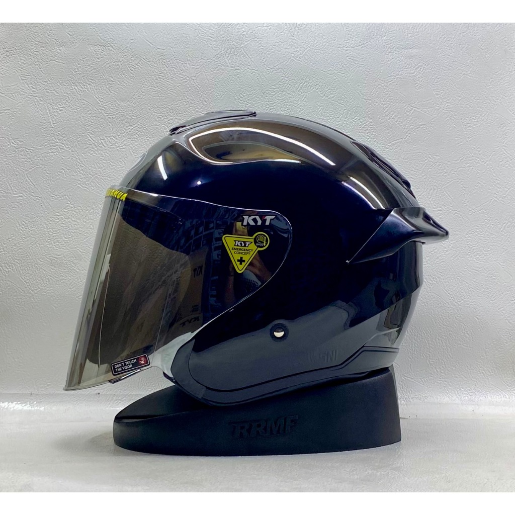 HELM KYT KYOTO SOLID ALL WARNA KACA SILVER FREE SPOILER 2D DAN 3D - HELM KYT ORIGINAL DOT SNI HALF F