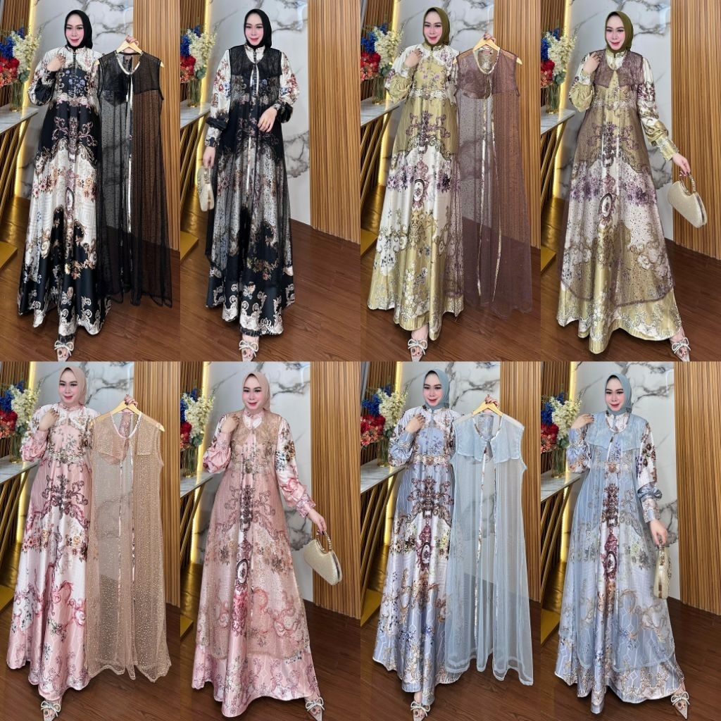 gamis tajwa set dres dn iner armani silk sultan premium