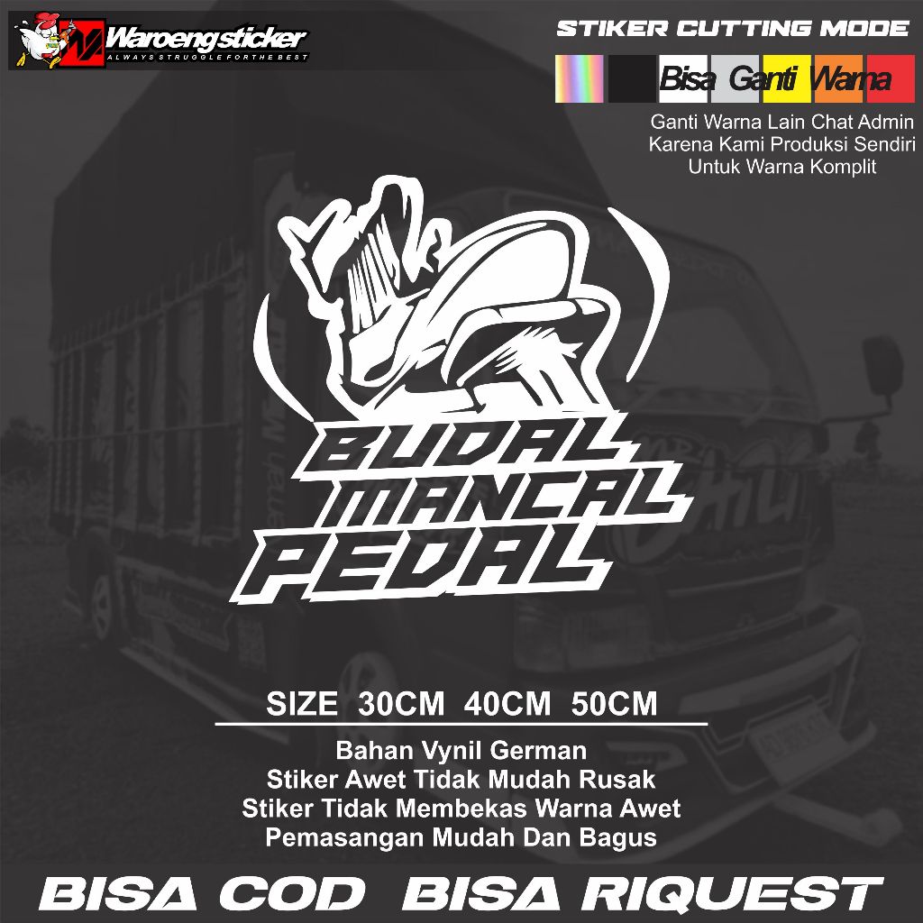 Stiker Kaca Samping Mobil Truk Toyota Canter Pick Up Granmax L300 Keren Tulisan Nganter Bukan Nganto