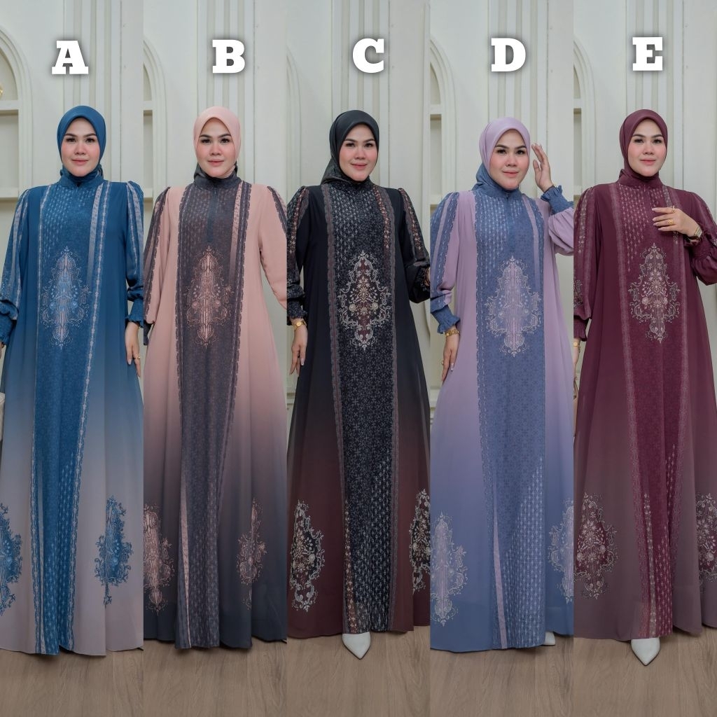 ALMEERA SERIES  By Farfadh Syari by RAYHAN Branded Ceruty Jersey Haji Umroh Premium READY RUMAH GAMI