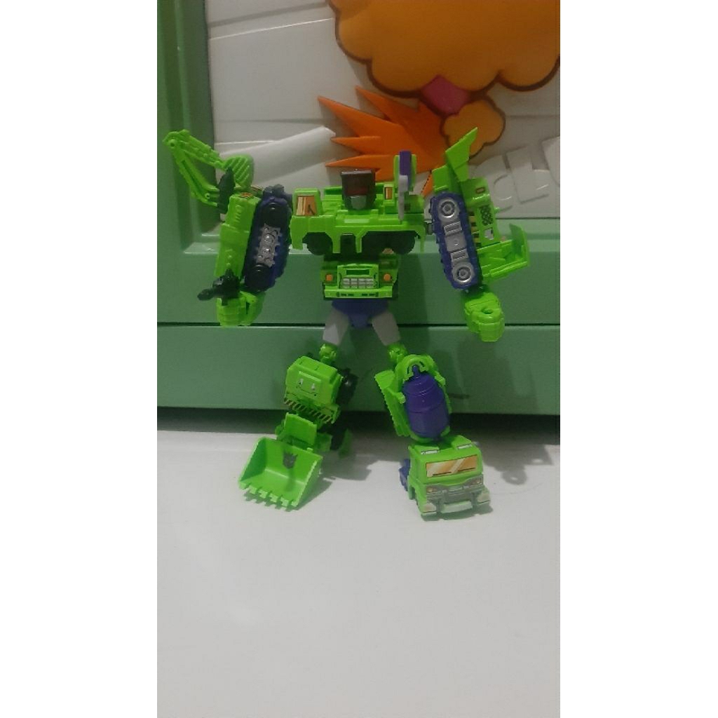 Mainan figure blokees transformers devastator custom