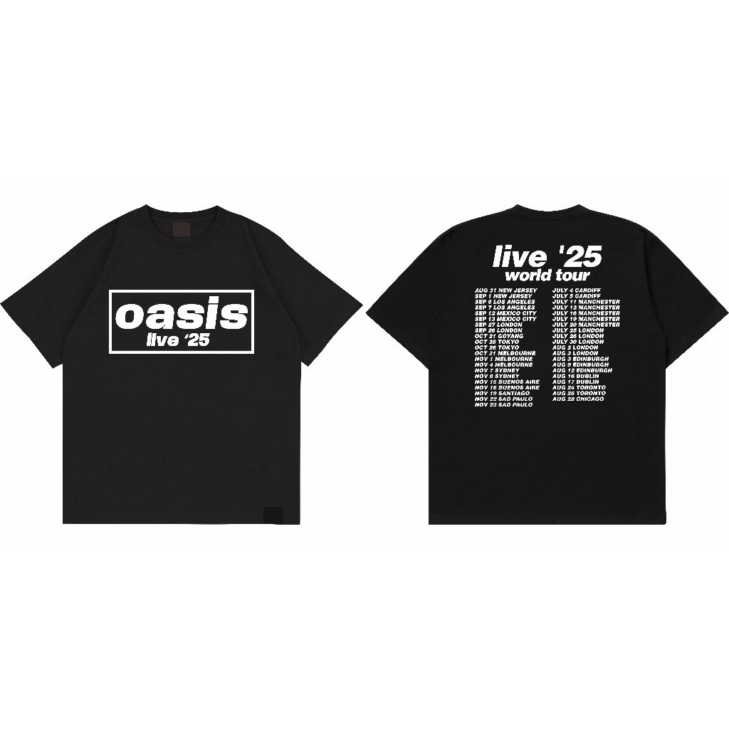 Musicislikemagic - Kaos Band Oasis - Live 25 Tour / Tshirt Musik Rock Metal