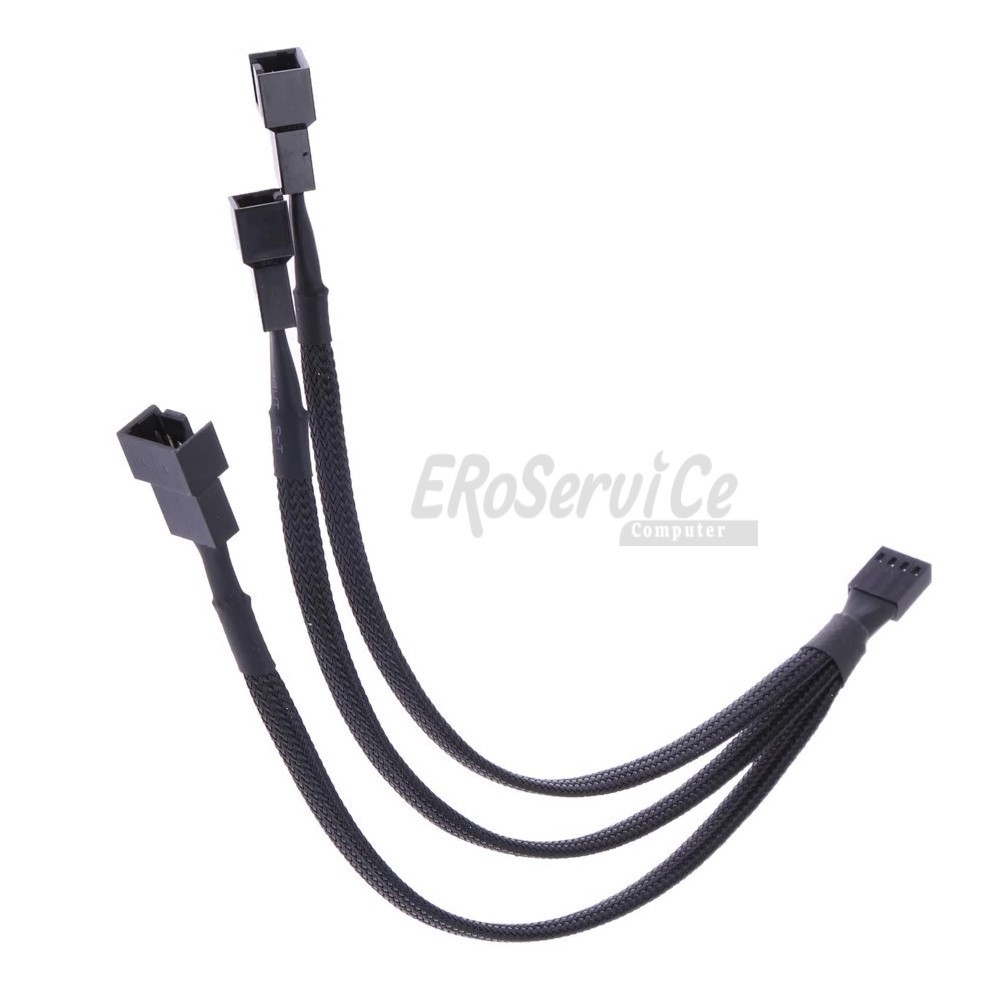SPLITTER KABEL FAN 4 Pin PWM TO 3 CABANG 4 PIN MALE SLEEVE KABEL 3 WAY