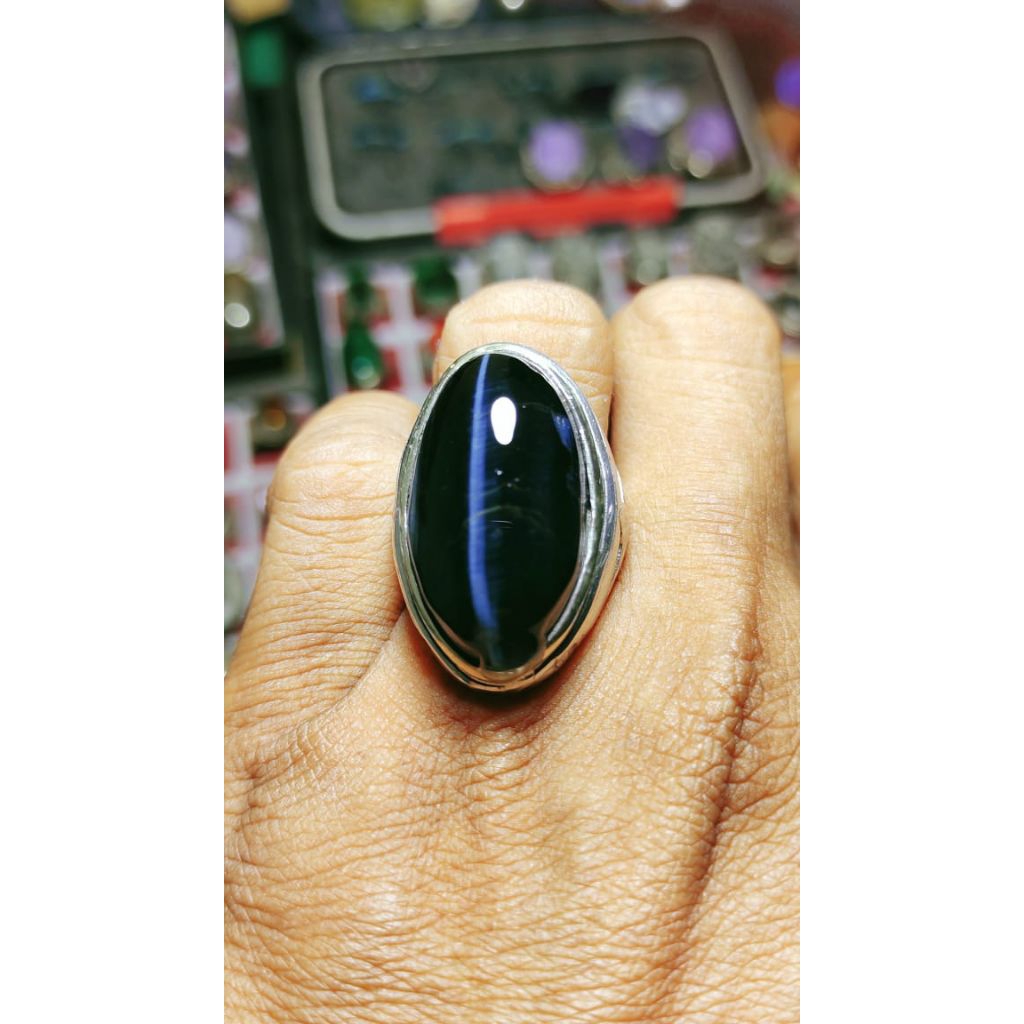 natural batu cicin hawk eye kebdit