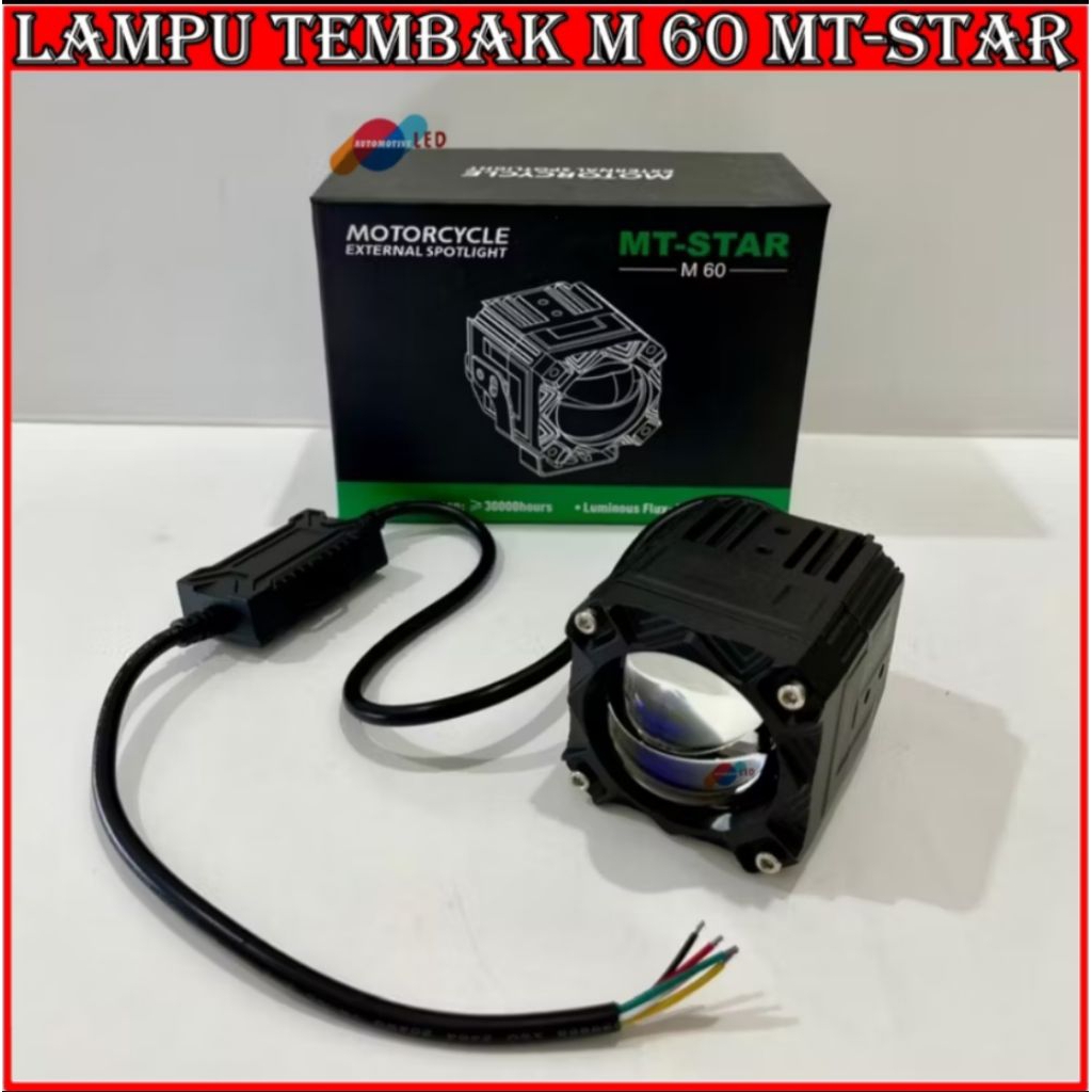 Lampu Tembak Biled Led 3warna Blue Lens Mt-Star M60 Satuan