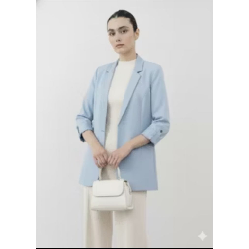 Registaqlo Blazer Wanita Korea Formal Casual - Jas Blezer Polos Terbaru-Outer Atasan Tangan Panjang